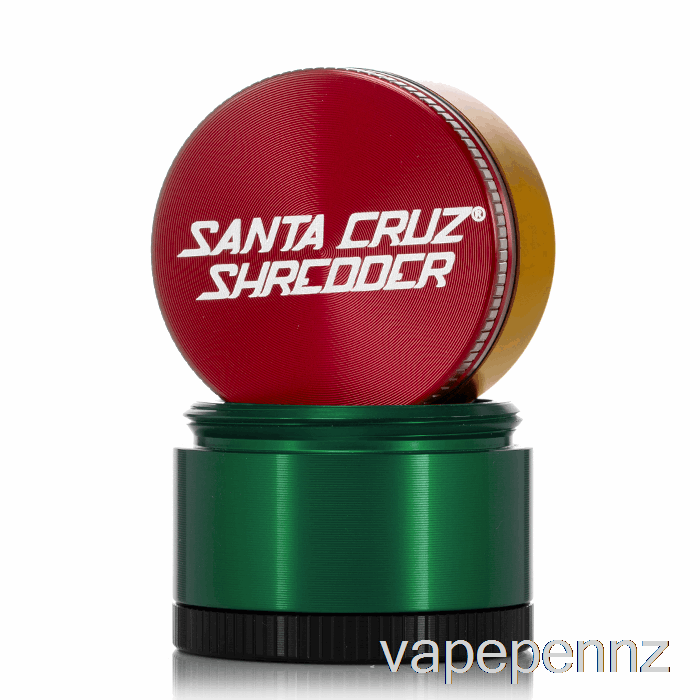 Santa Cruz Shredder 1.6inch Small 4-Piece Grinder Rasta (40mm) VAPE NZ